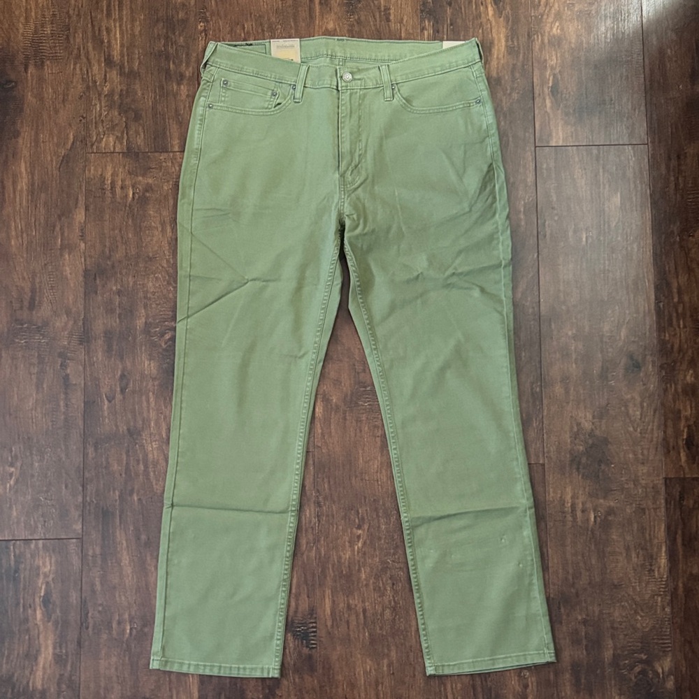Levi's 514 Straight Stretch Olive Green Jeans 36x32